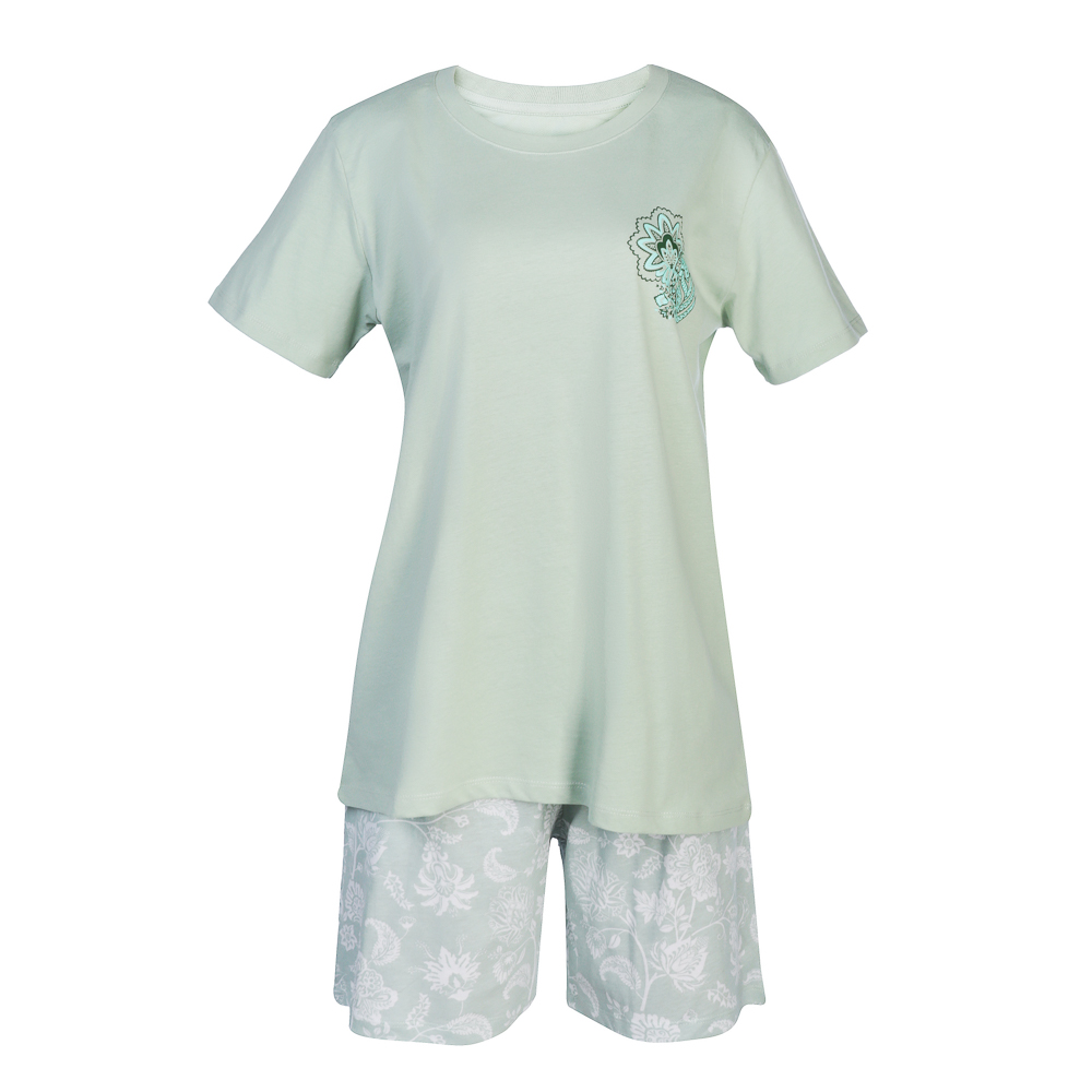 Пижама женская, 100% хлопок, размер 52, комплект: шорты, футболка, Terry Jar Textile, арт.№ 482-637