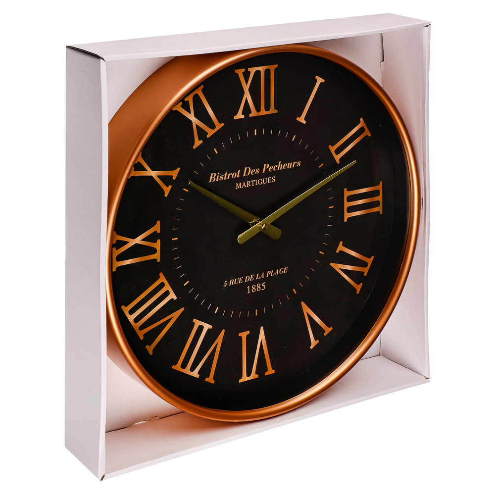 LADECOR CHRONO Часы настенные круглые, пластик, 40х40х4,5 см, 1xАА, арт.2-15, арт.№ 581-246