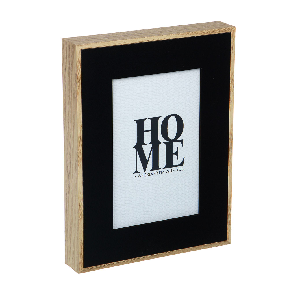 Фоторамка, 16*21*3 см, МДФ, цвет черный, Home, арт.№ 520-699