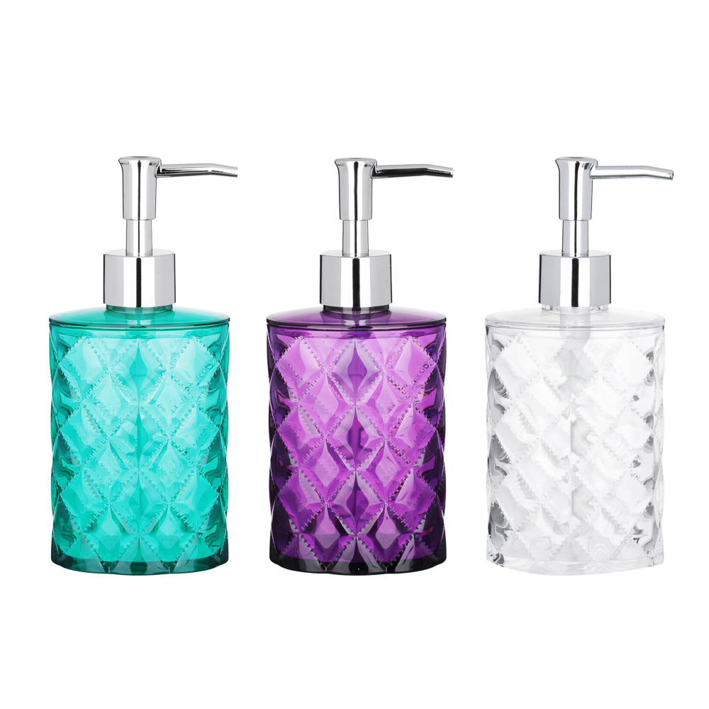 VETTA Дозатор для жидкого мыла, "Ромбо", пластик, 8,3х5,7х17см, 4 цвета, арт.№ 463-911