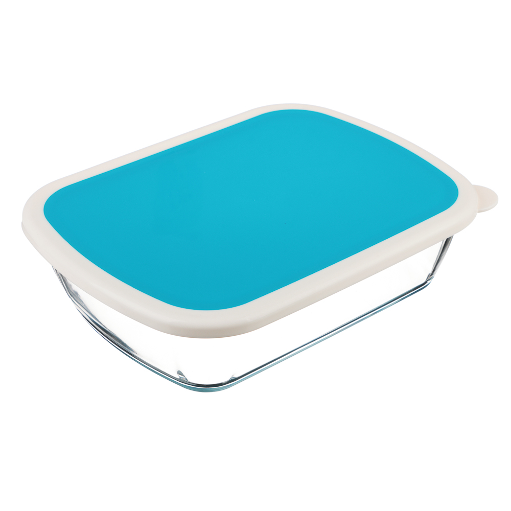 SATOSHI Форма для запекания/хранения жаропрочн. стекло, с крышкой из полипропил. 23х17,5х6см, 1,25л, арт.№ 825-007