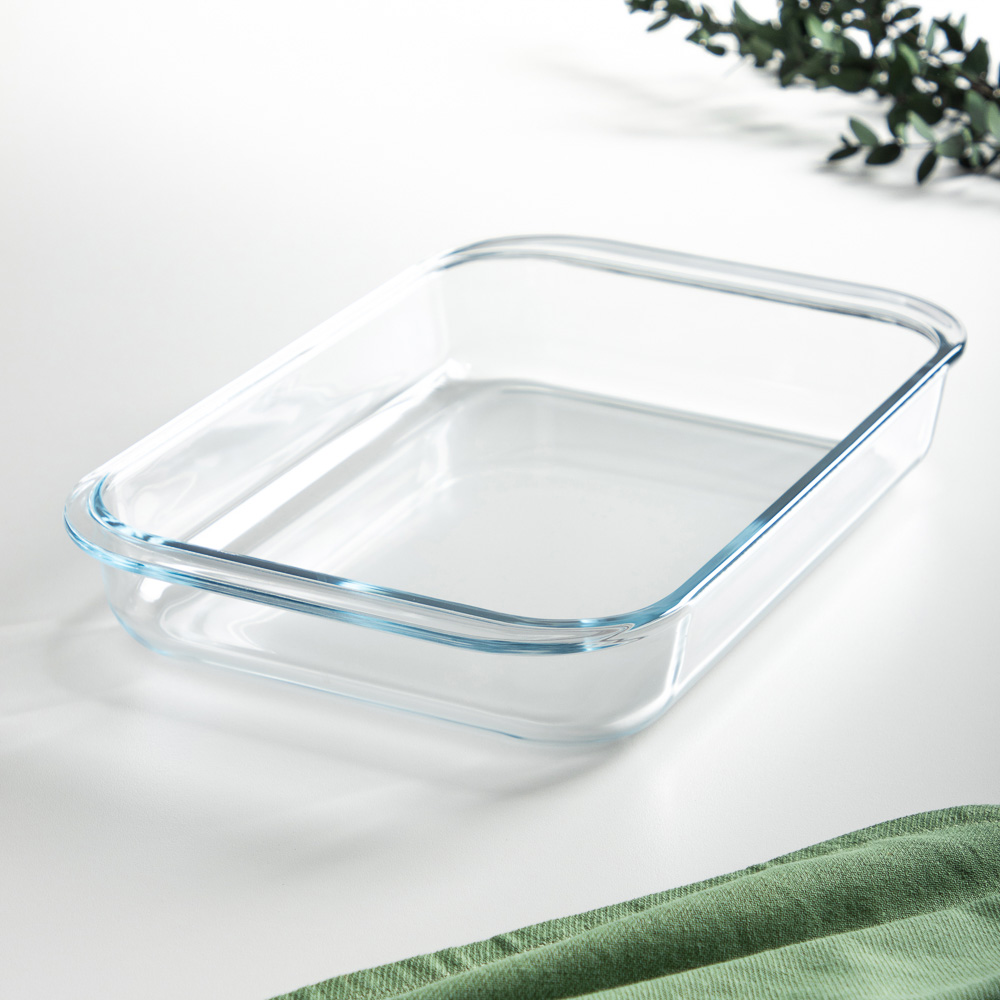 SATOSHI Форма для запекания жаропрочная прямоугольная, с ручками, стекло, 39х24х6см, 3,5л, арт.№ 825-010
