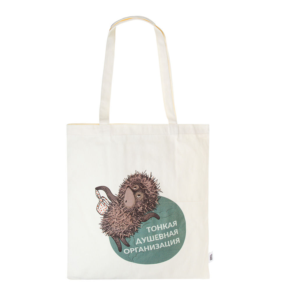 Ежик в Тумане Сумка-шоппер, 38x42см, длина ручек 58 см, внутр.карман, полиэстер, 2 дизайна, арт.№ 805-045