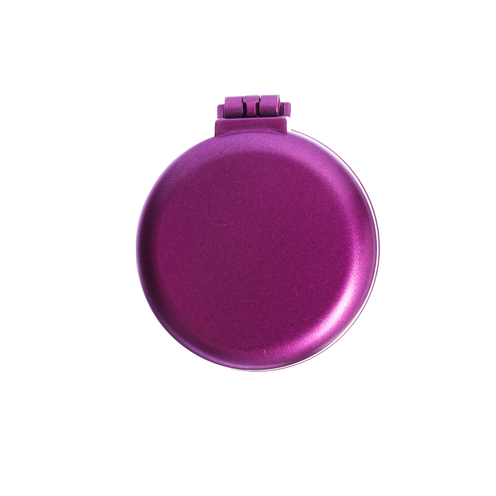 ЮНИLOOK Расческа дорожная с зеркалом, пластик, стекло, d6,5см, 3 цвета, арт.№ 319-161