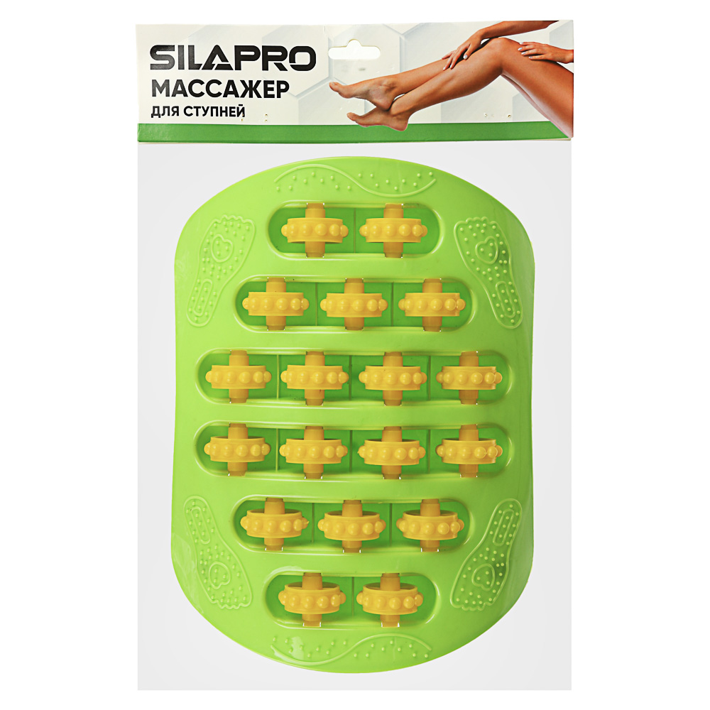 SILAPRO Массажер для ступней, 25х18,5см, пластик, 2 цвета, арт.№ 192-024