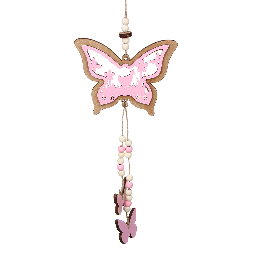 INBLOOM Подвеска декоративная садовая Бабочки, 40 см, МДФ, 3 дизайна, арт.№ 153-137