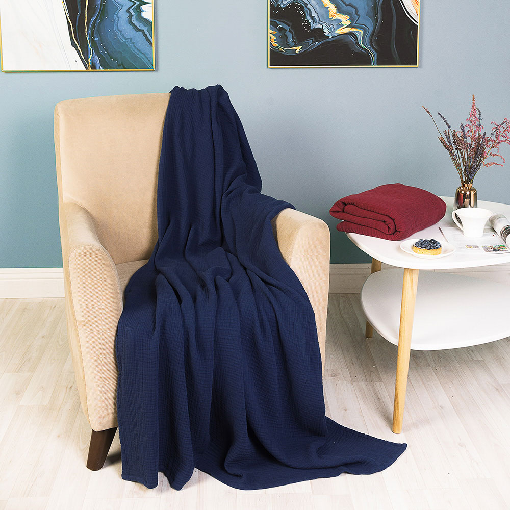 PROVANCE Плед муслин 130х170см, 100% хлопок, 2 цвета, арт.№ 486-086