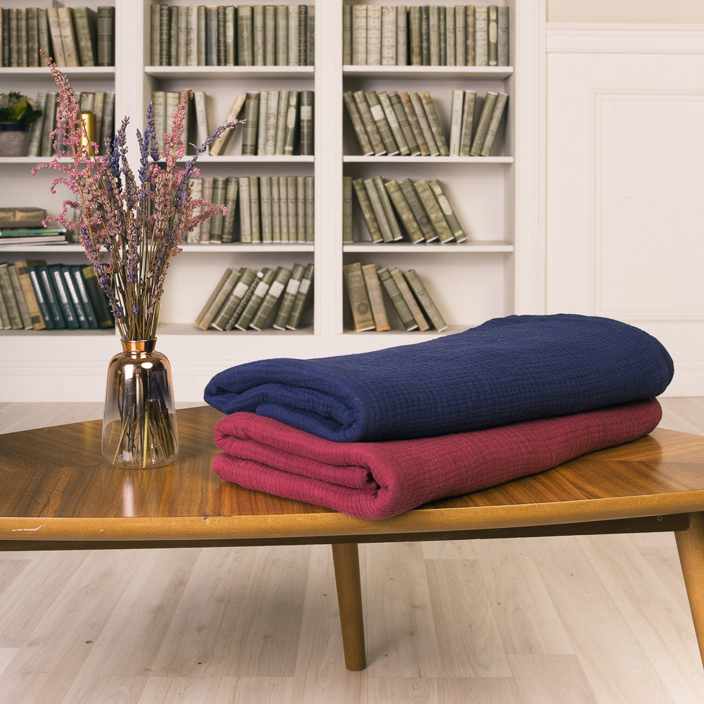 PROVANCE Плед муслин 130х170см, 100% хлопок, 2 цвета, арт.№ 486-086