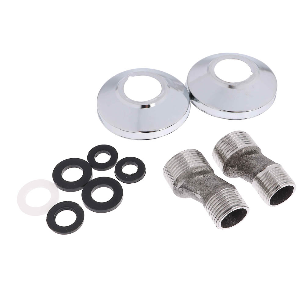 СоюзКран Смеситель для ванны с душем, прямой излив 30см, кер. кр-б. 1/2, цинк, хром/черный SK08-P243, арт.№ 567-170