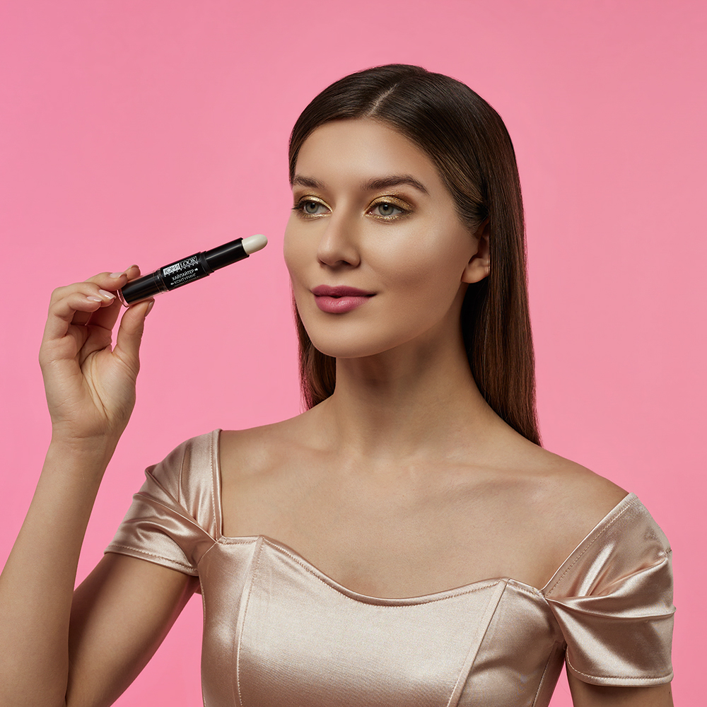 ЮНИLOOK Хайлайтер и контуринг кремовые 2в1 в стике, 8 гр, Тон 01, арт.№ 330-101