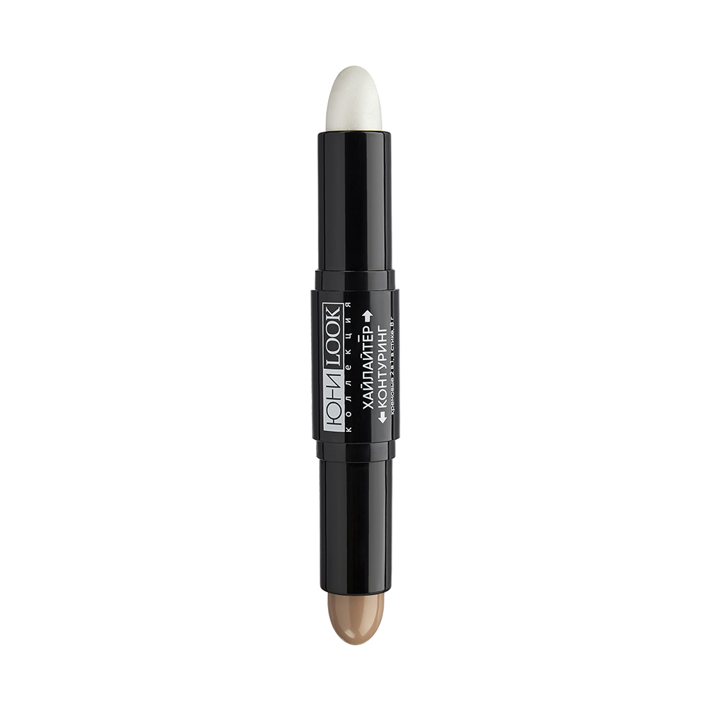ЮНИLOOK Хайлайтер и контуринг кремовые 2в1 в стике, 8 гр, Тон 01, арт.№ 330-101