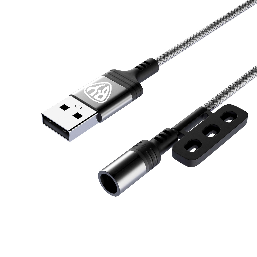 Кабель для зарядки 3в1 iP/microUSB/Type-C BY Магнитный, 1м, 2.1А, серый, арт.№ 931-216