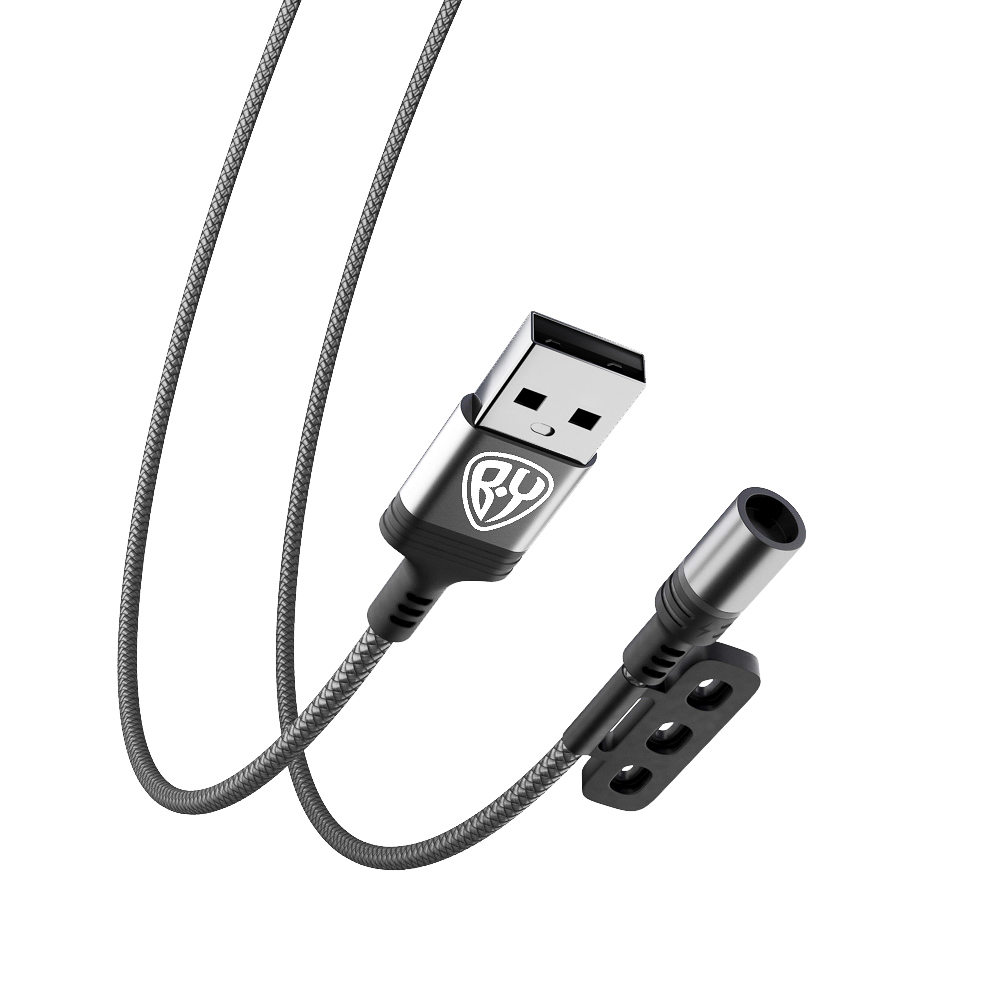 Кабель для зарядки 3в1 iP/microUSB/Type-C BY Магнитный, 1м, 2.1А, серый, арт.№ 931-216