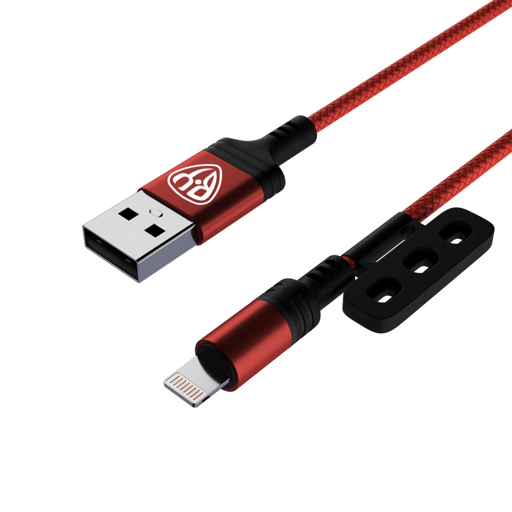 Кабель для зарядки 3в1 iP/microUSB/Type-C BY Магнитный, 1м, 2.1А, красный, арт.№ 931-215