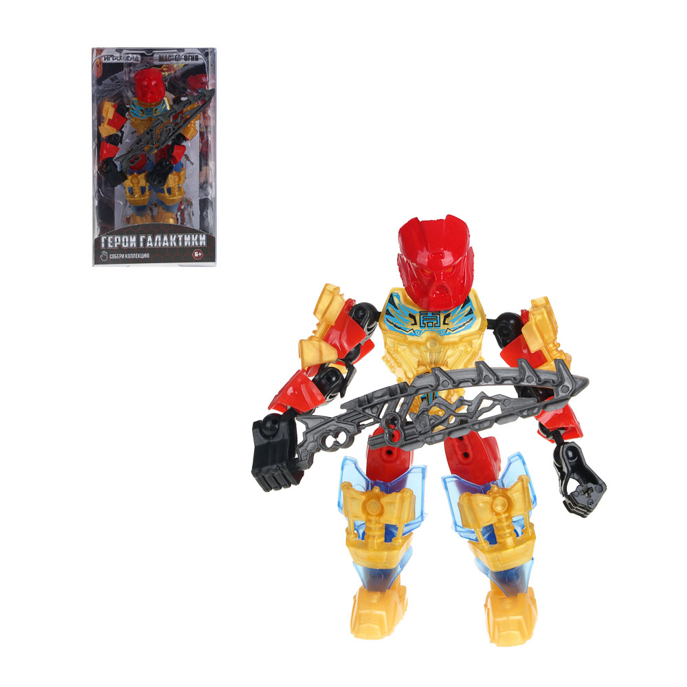 ИГРОЛЕНД Конструктор шарнирный "Герои Галактики", пластик, 10х14,5х4,5см, 6 дизайнов, арт.№ 858-047