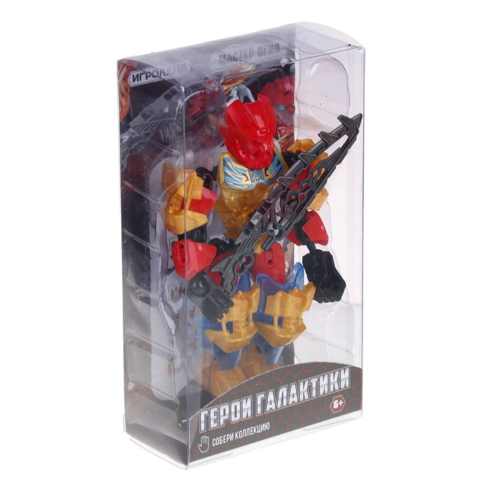 ИГРОЛЕНД Конструктор шарнирный "Герои Галактики", пластик, 10х14,5х4,5см, 6 дизайнов, арт.№ 858-047