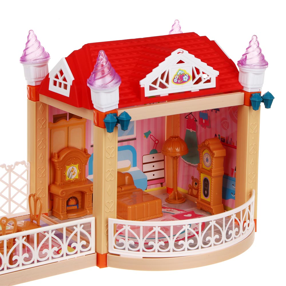 ИГРОЛЕНД Дом для куклы, пластик, РР, 59 пр., 35х6,8х22,5см, арт.№ 278-108