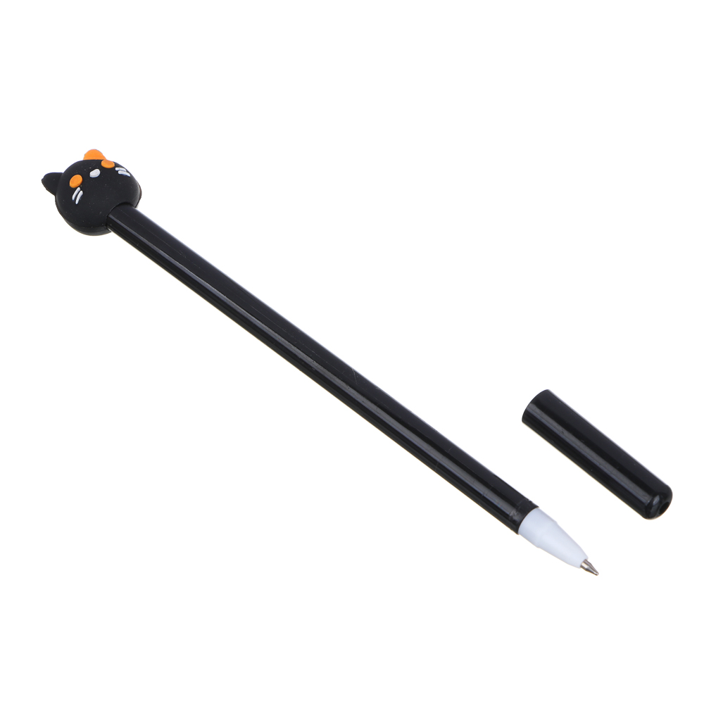 Ручка шариковая синяя в форме лапки и котика, корпус 17,5 см, 4 дизайна, арт.№ 591-003