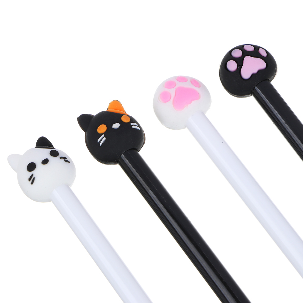 Ручка шариковая синяя в форме лапки и котика, корпус 17,5 см, 4 дизайна, арт.№ 591-003