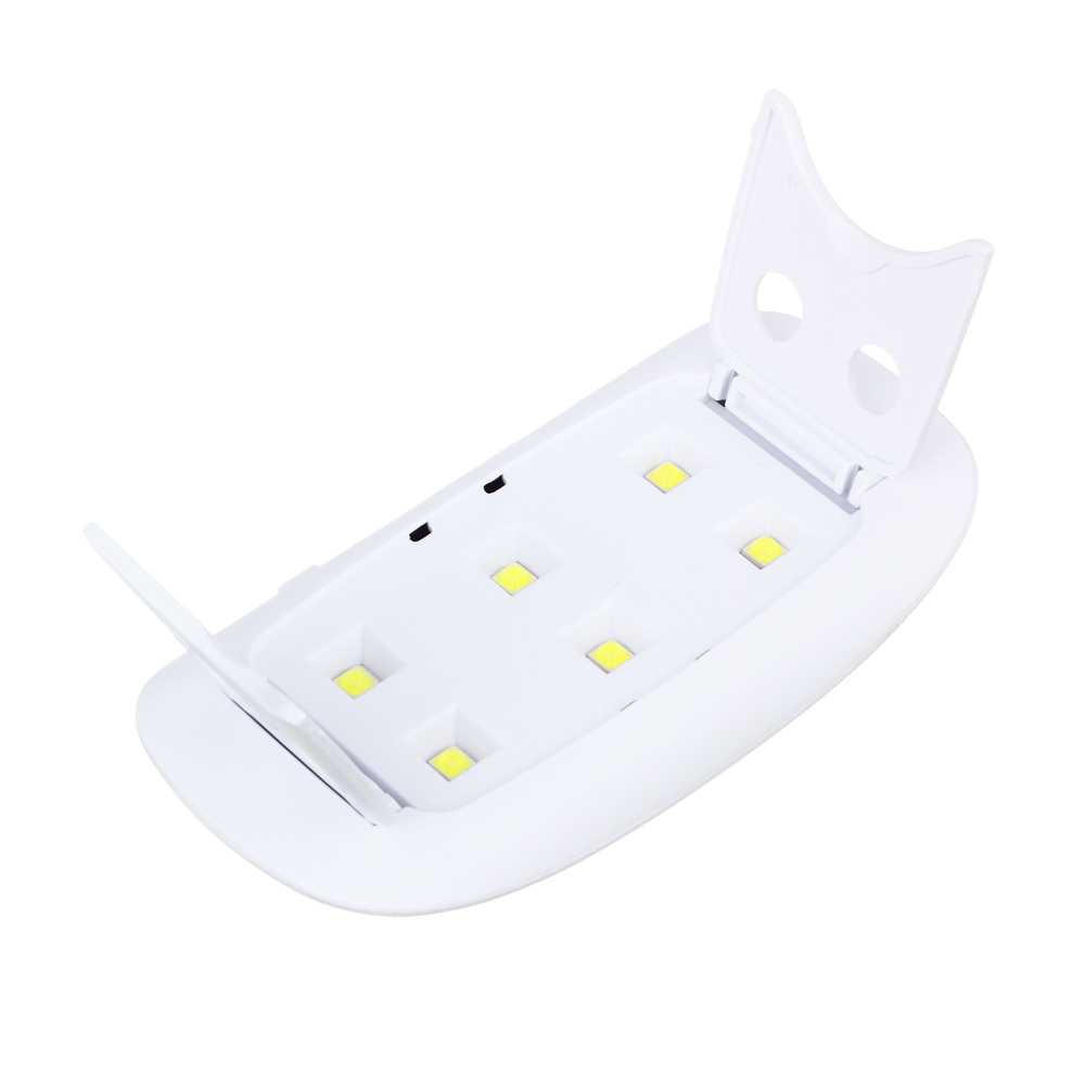 Лампа-мини UV/LED тм ЮL с USB проводом, 13,1х6,7х1,9см, 6W, пластик, белая, арт.№ 305-397