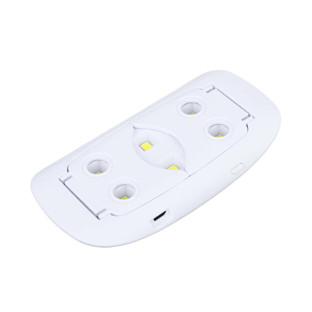 Лампа-мини UV/LED тм ЮL с USB проводом, 13,1х6,7х1,9см, 6W, пластик, белая, арт.№ 305-397