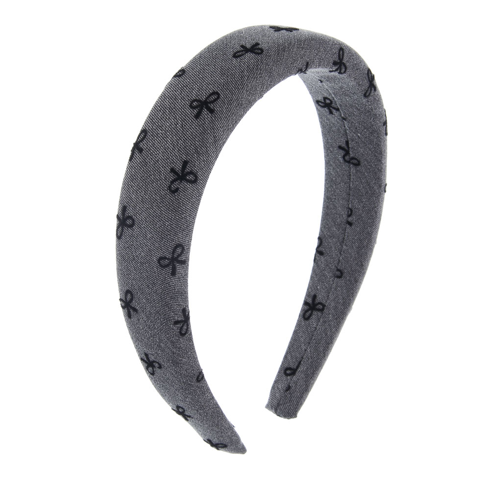 Ободок для волос тм ЮНИLOOK, 3см, полиэстер, пластик, 2 цвета, ACS25-17, арт.№ 323-292