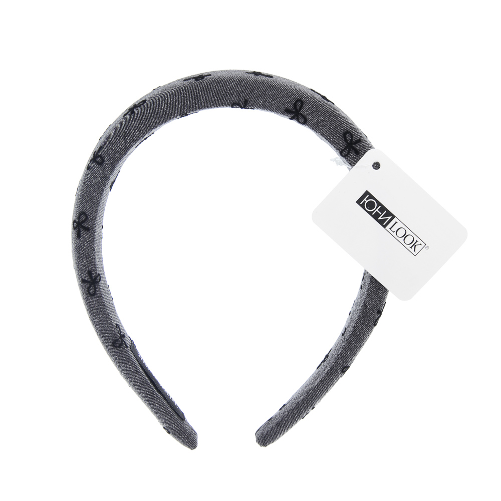 Ободок для волос тм ЮНИLOOK, 3см, полиэстер, пластик, 2 цвета, ACS25-17, арт.№ 323-292