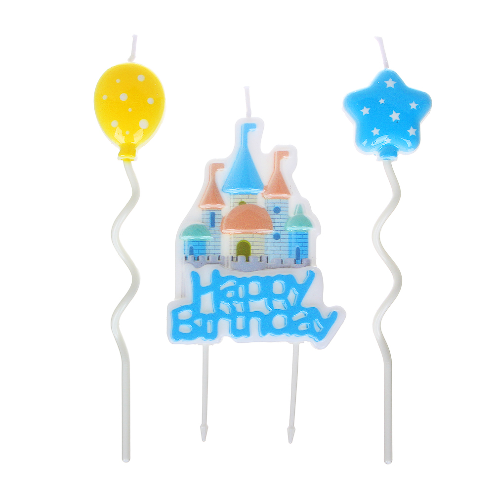 FNtastic Набор свечей для торта, с тортом, 16 см, 2 цвета, парафин, арт.№ 506-206