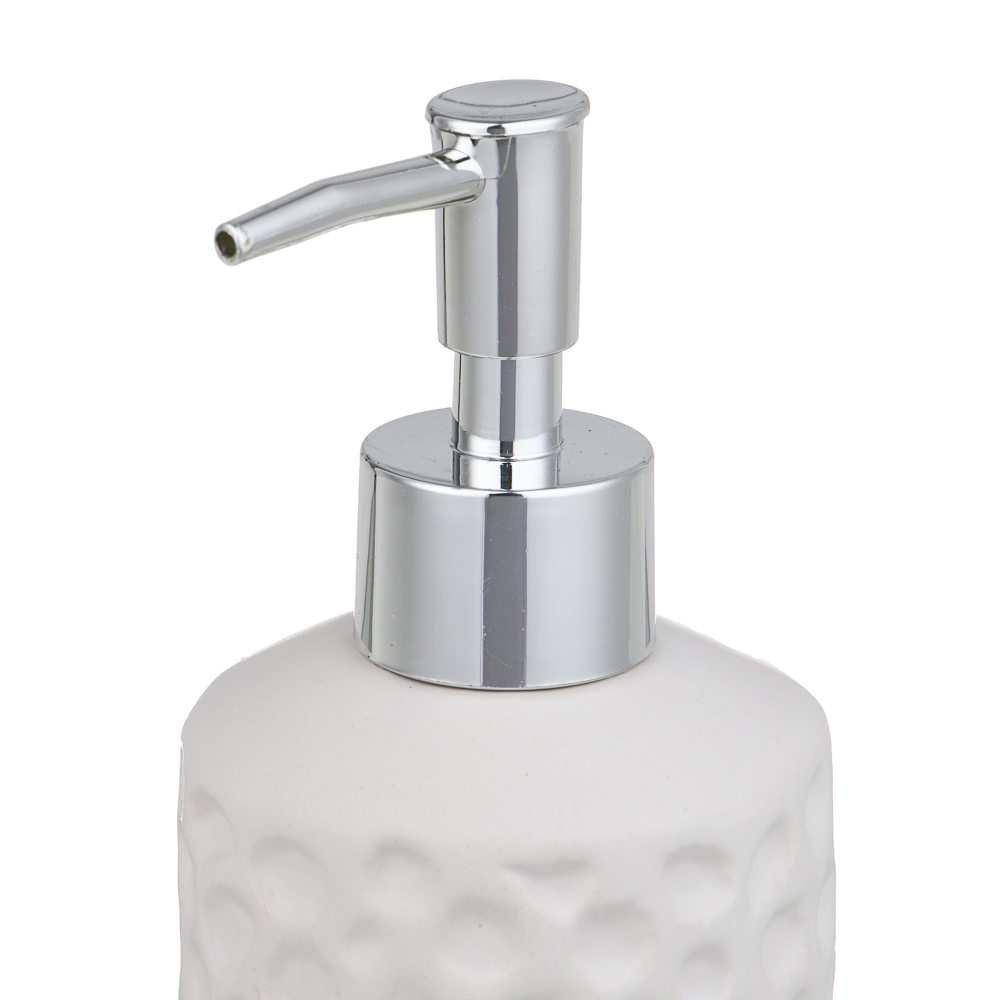 VETTA Дозатор для жидкого мыла, керамика, 7x7x18 см, bubble, молочный, арт.№ 478-157