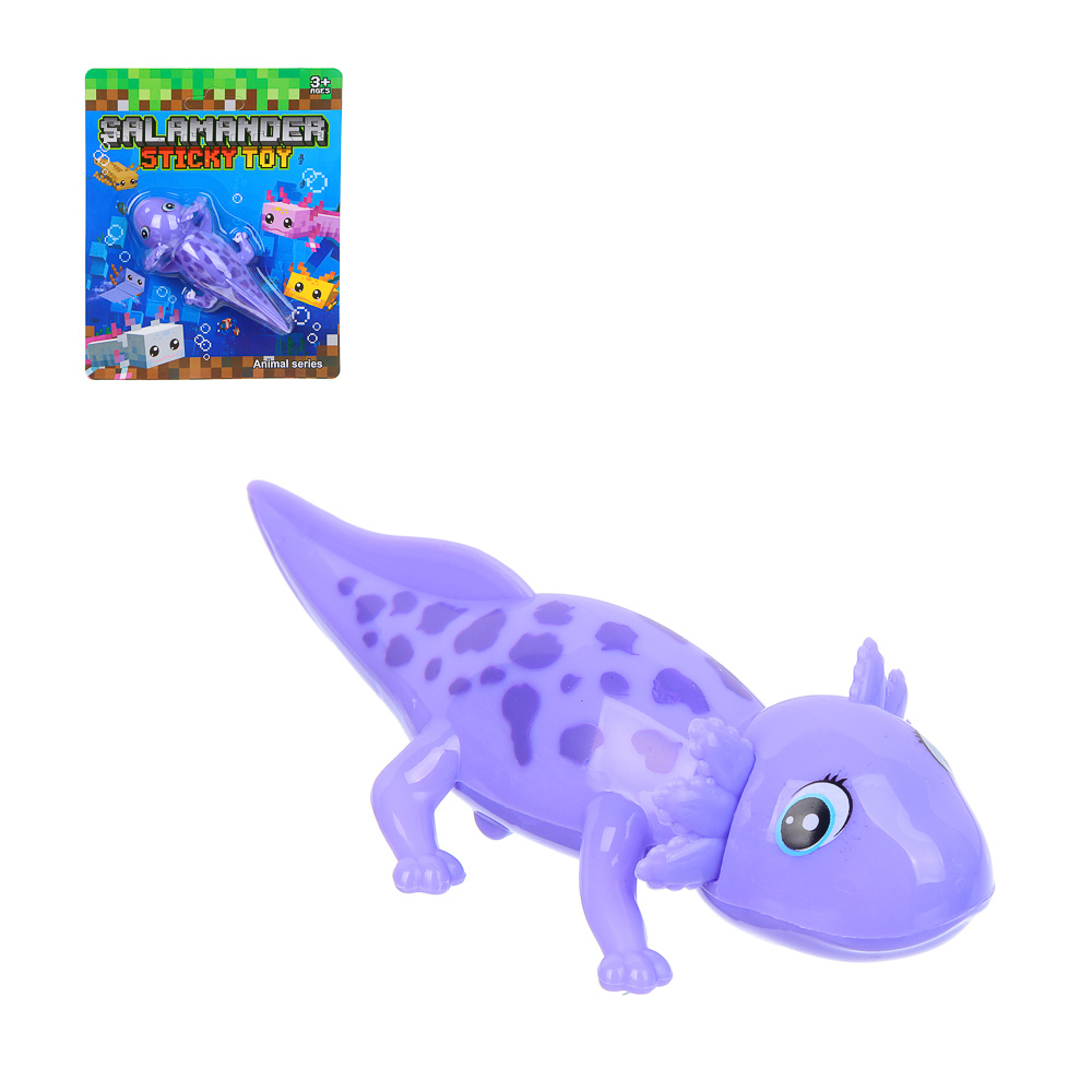 ИГРОЛЕНД Игрушка антистресс липкие лапки "Аксолотли", TPR, пластик, 17х3х14см, 5 дизайнов, арт.№ 295-280