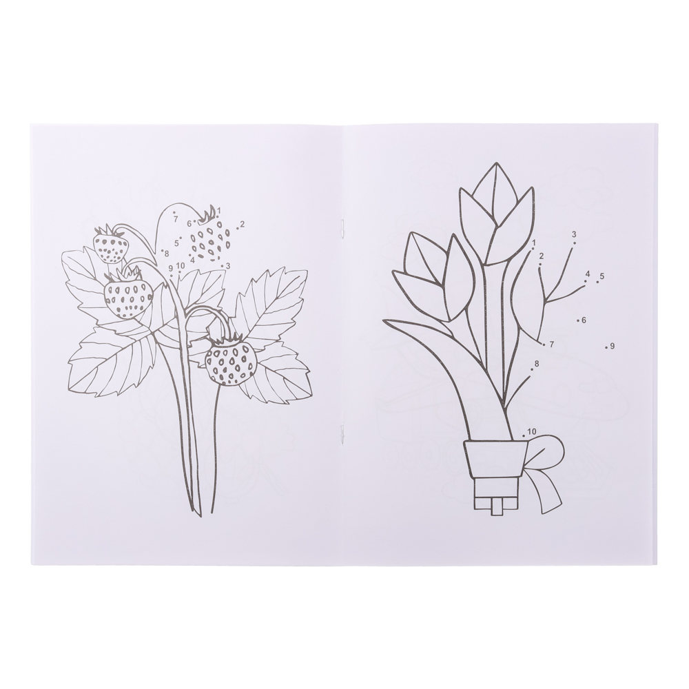 УИД Раскраска "Дорисуй и раскрась", 48 страниц, бумага, 20х28см, 4 дизайна, арт.№ 290-246