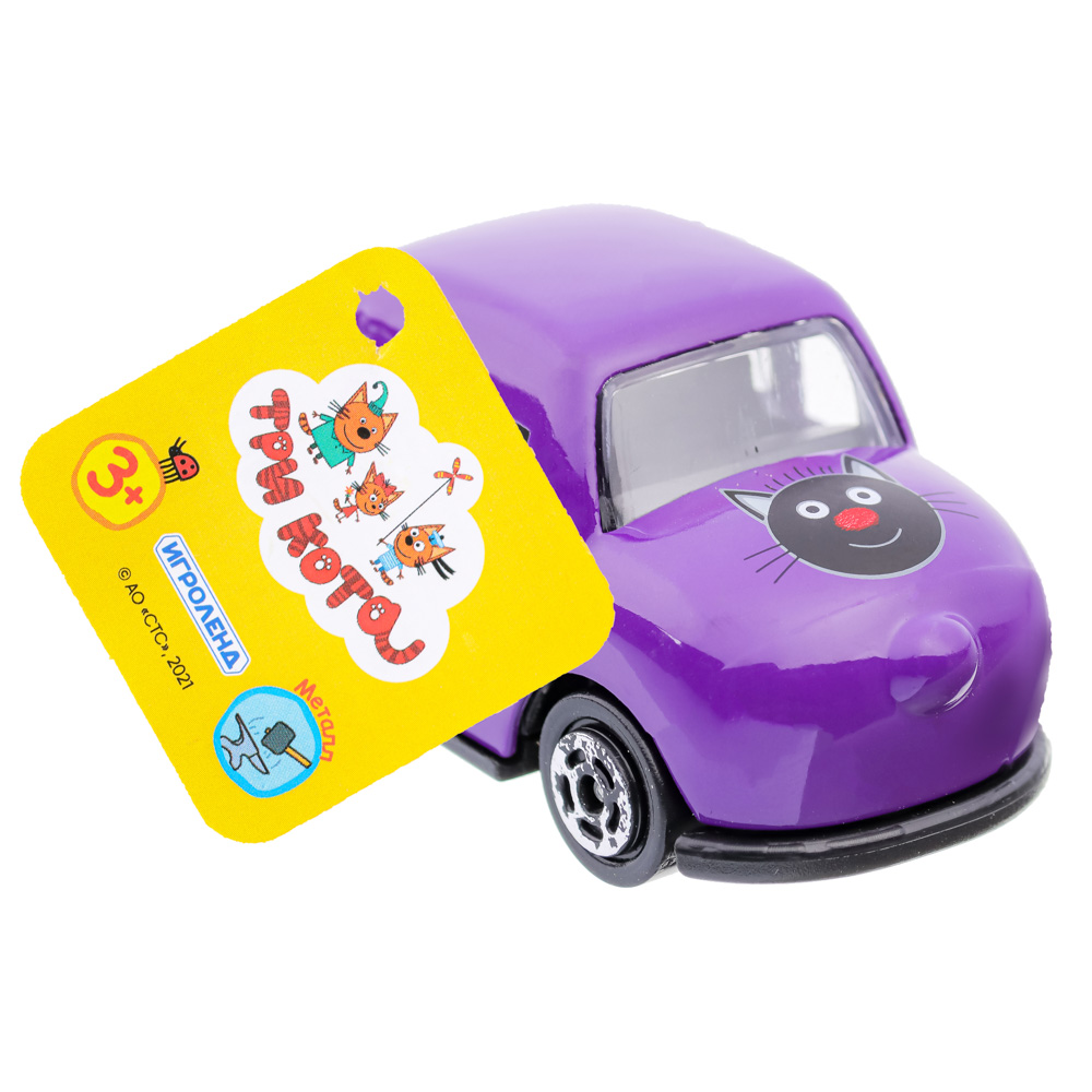 ИГРОЛЕНД Машинка "Три кота", металл, ABS, 5х3х3,5см, 8 дизайнов, арт.№ 292-212