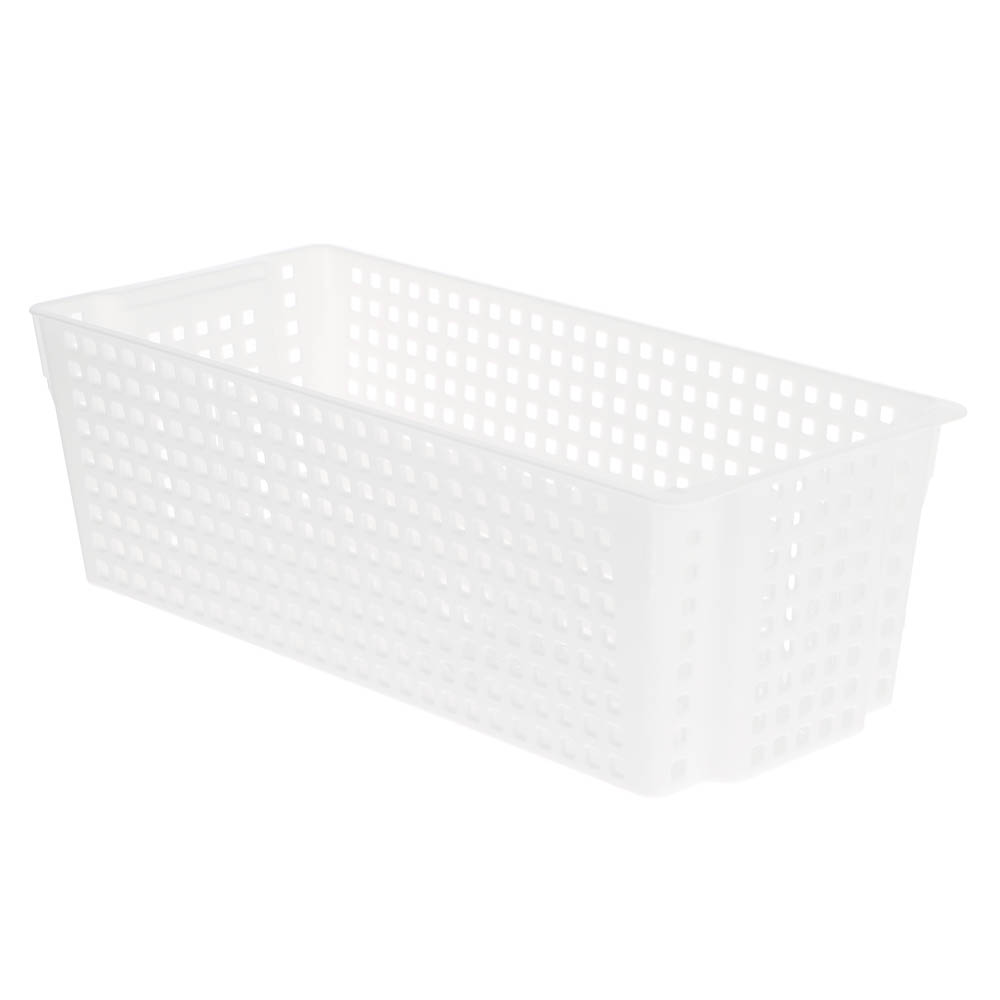 Корзинка Лофт прямоугольная 3л 297х130х96 мм белый, серый, арт.№ 457-852