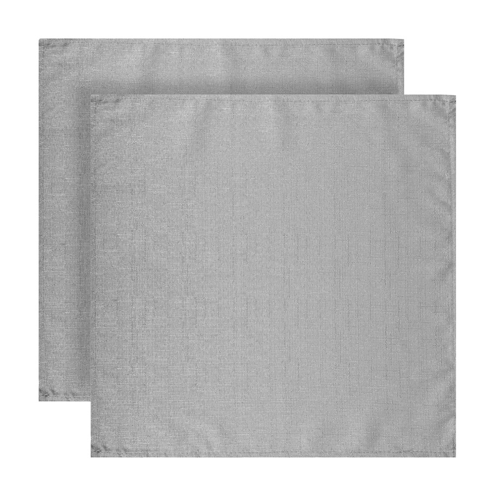 PROVANCE Сильвер Салфетка текстильная с водоотталк.пропиткой 2шт, 40x40см, 85% полиэстер 15% люрекс, арт.№ 492-120