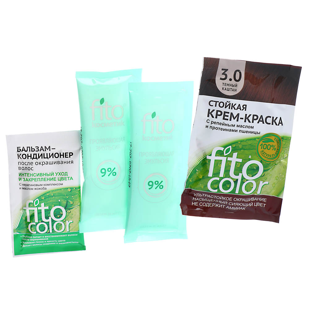 Краска для волос FITO COLOR Classic, 115 мл, тон 3.0 темный каштан, арт.№ 081-002