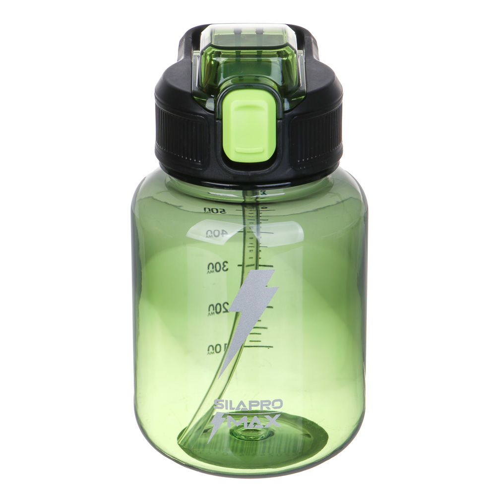 SILAPRO Max Бутылка для воды, 16х9см, 630мл, желтый, PC, PP, ABS, силикон, арт.№ 088-120