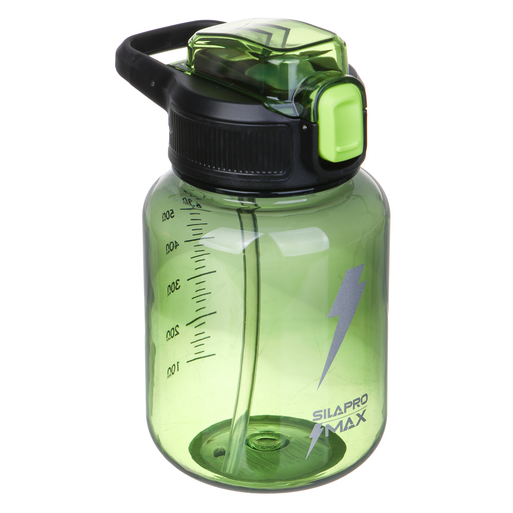 SILAPRO Max Бутылка для воды, 16х9см, 630мл, желтый, PC, PP, ABS, силикон, арт.№ 088-120