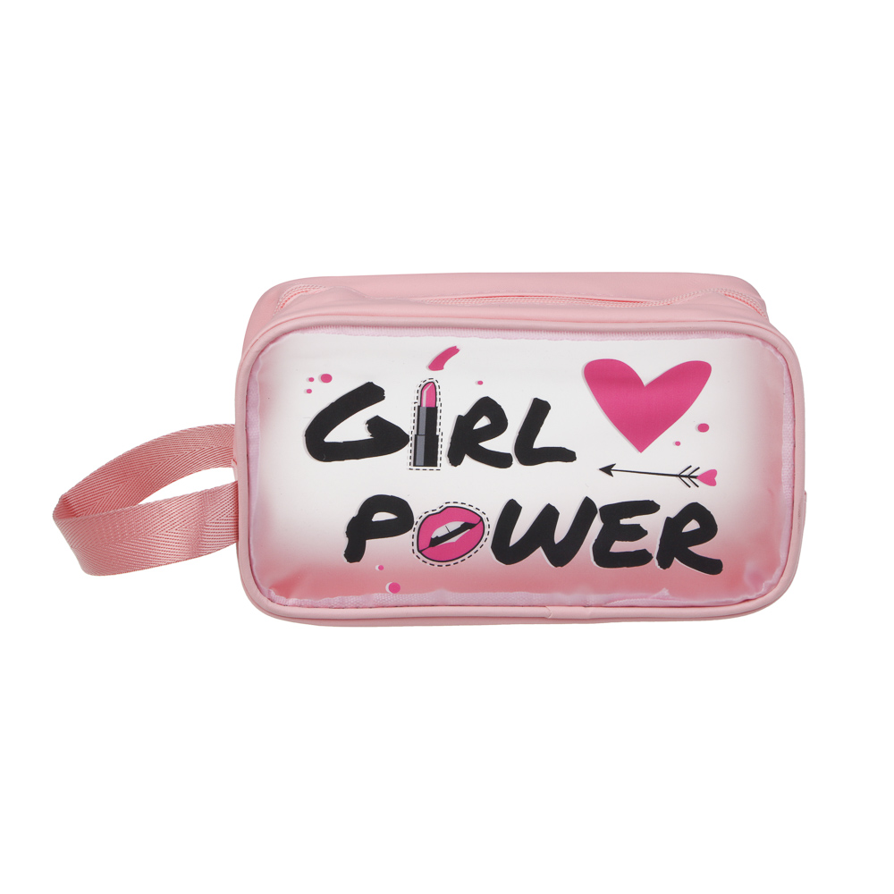 Косметичка банная с боковой ручкой тм ЮL Girl Power, ПУ, ПВХ, 21,5х12,5х8, 3 цвета, арт.№ 364-262