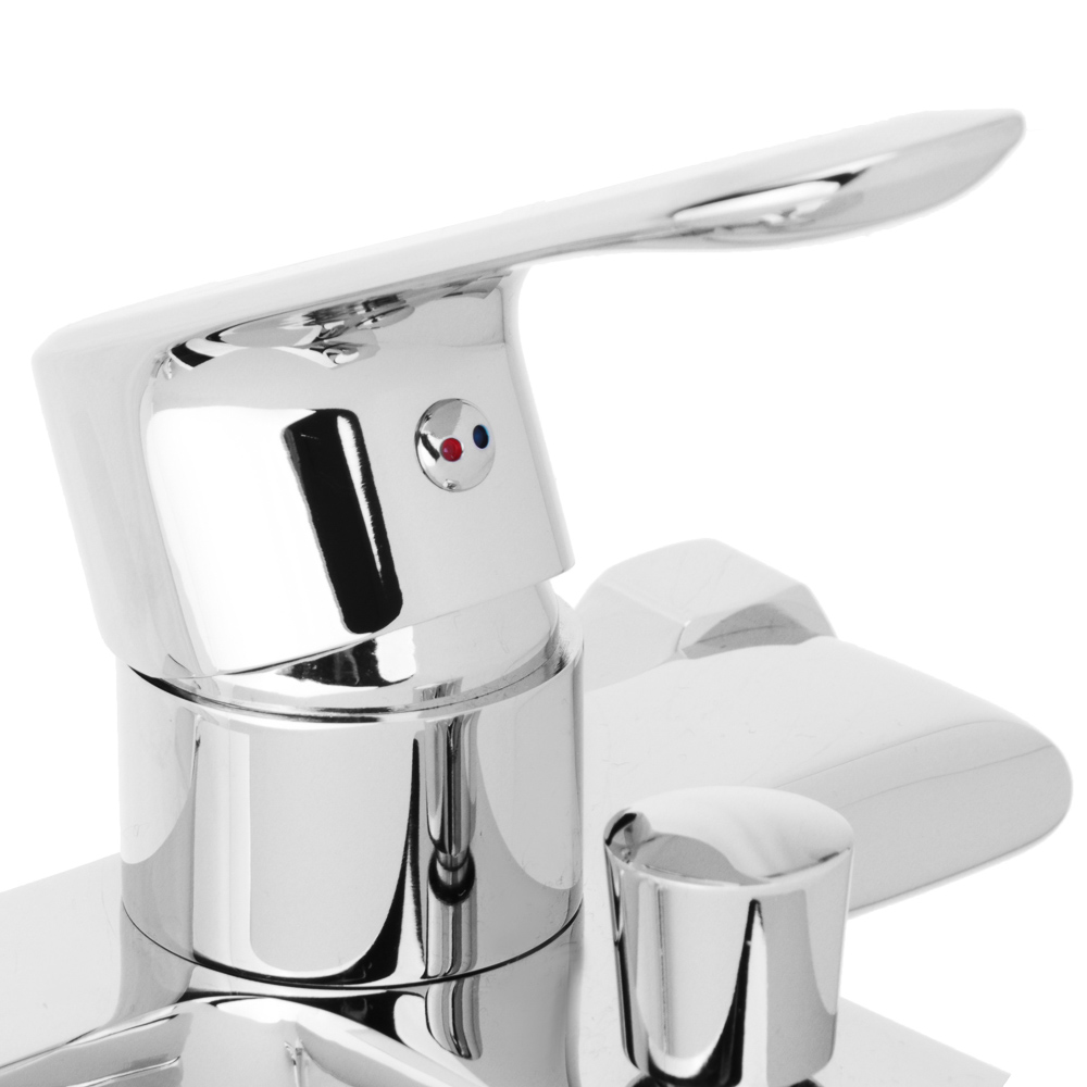 RAIN Смеситель для ванны Гранат, короткий излив, душ. набор, картридж 35мм, латунь, хром, арт.№ 561-317