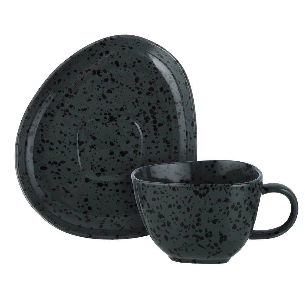 MILLIMI Оникс Набор чайный 2пр, 250мл, 15см, фарфор, арт.№ 816-056