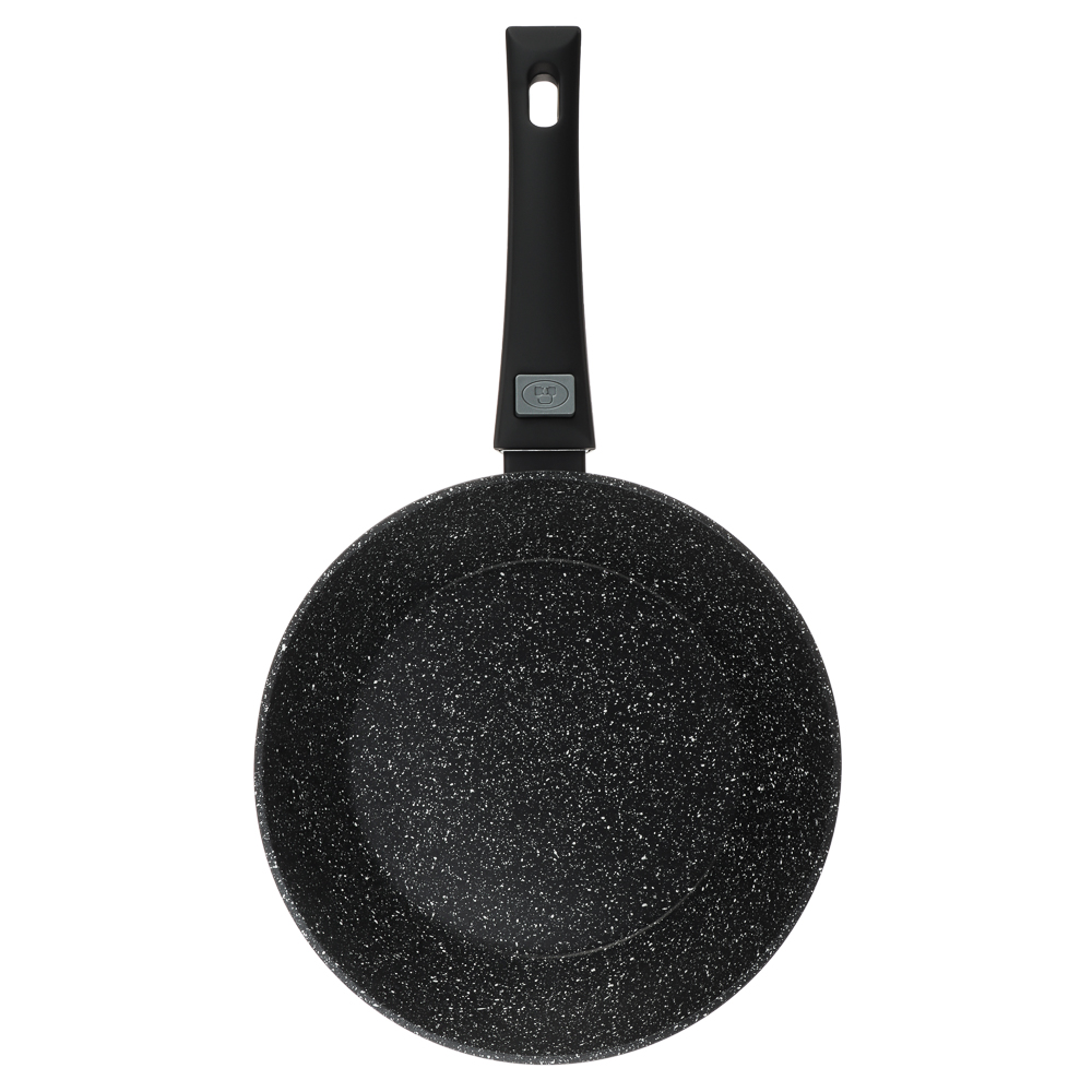 SATOSHI Оникс Сковорода глубокая литая d24см, антипригарное покрытие "мрамор", съемная ручка, индукц, арт.№ 846-317