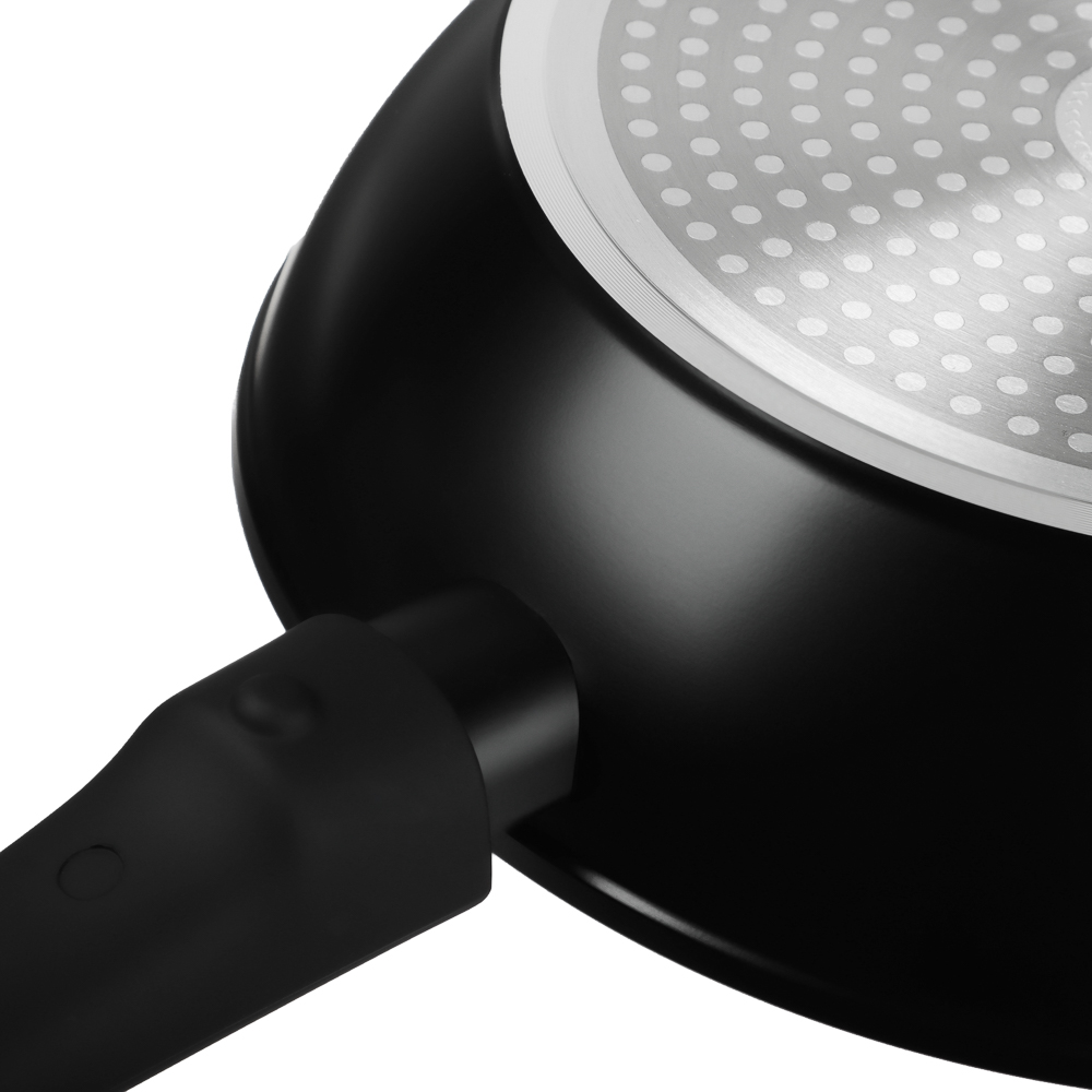 SATOSHI Оникс Сковорода глубокая литая d24см, антипригарное покрытие "мрамор", съемная ручка, индукц, арт.№ 846-317