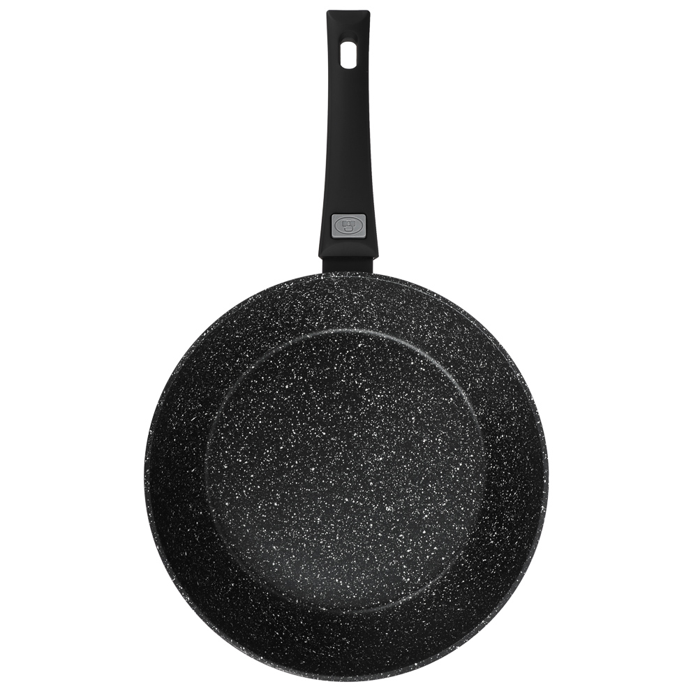 SATOSHI Оникс Сковорода глубокая литая d28см, антипригарное покрытие "мрамор", съемная ручка, индукц, арт.№ 846-319