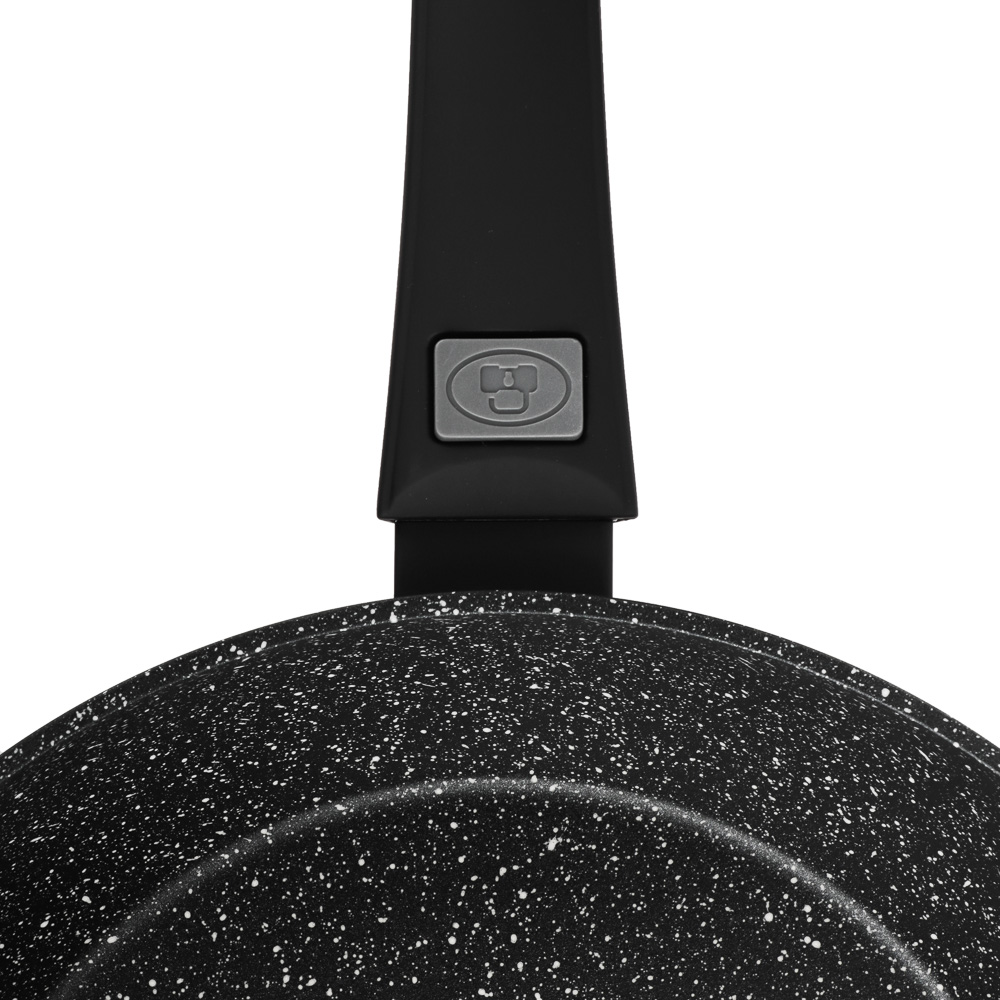 SATOSHI Оникс Сковорода глубокая литая d28см, антипригарное покрытие "мрамор", съемная ручка, индукц, арт.№ 846-319