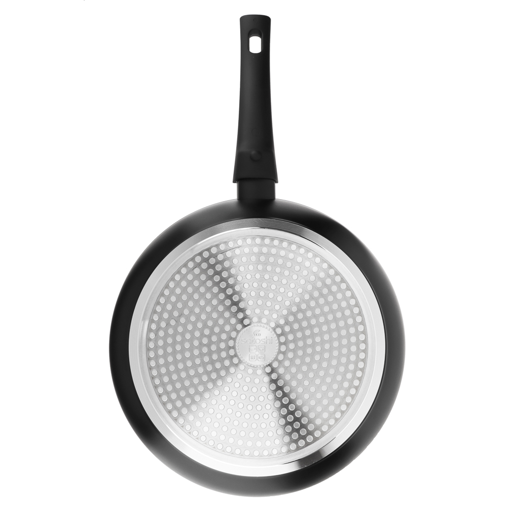 SATOSHI Оникс Сковорода глубокая литая d28см, антипригарное покрытие "мрамор", съемная ручка, индукц, арт.№ 846-319