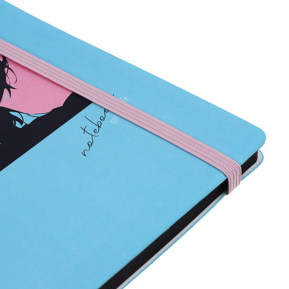 Бизнес-блокнот "АНИМЕ" А5, 192 страницы, гибкая обложка, искусственная кожа, цветной срез, резинка, 2 закладки, 3 дизайна, арт.№ 572-278