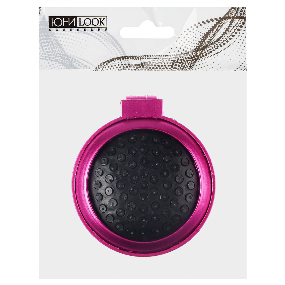 ЮНИLOOK Расческа складная с зеркалом Дорожная, пластик, 6,5см, 4 цвета, P-01, арт.№ 301-187