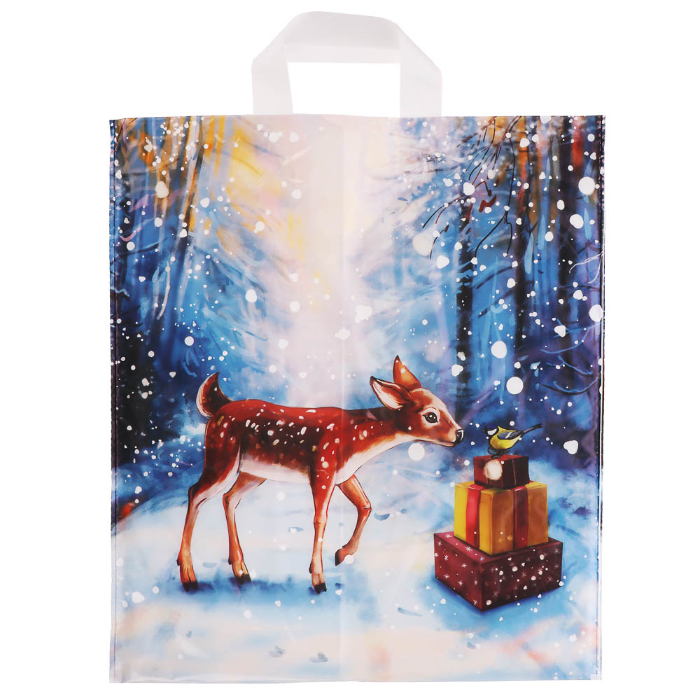 Пакет с петлевой ручкой 38*42+4, " Новый год»2 дизайна в асс., арт.№ 568-265