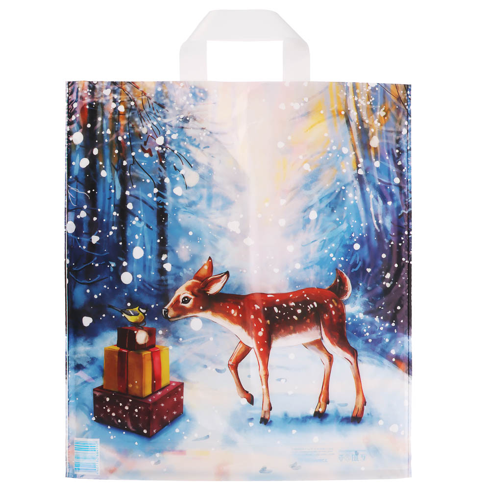 Пакет с петлевой ручкой 38*42+4, " Новый год»2 дизайна в асс., арт.№ 568-265