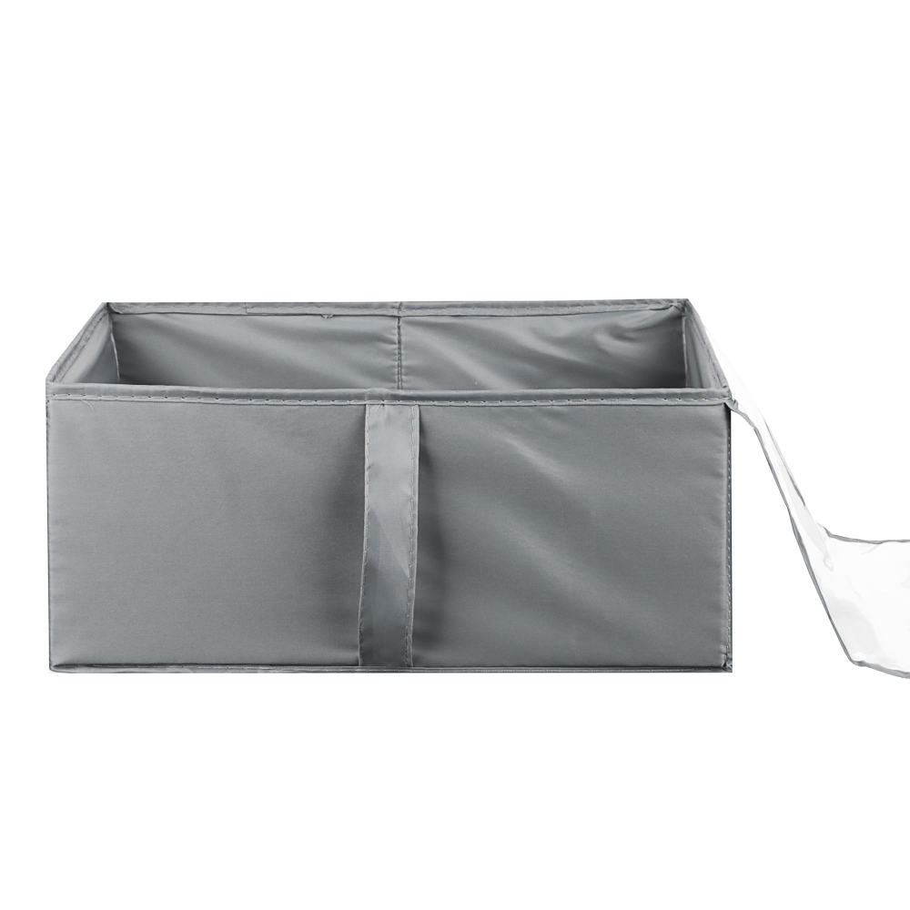 VETTA Короб с крышкой, с прозрачным окном, 25х35х15см, Швеция, полиэстер, серый, арт.№ 457-706